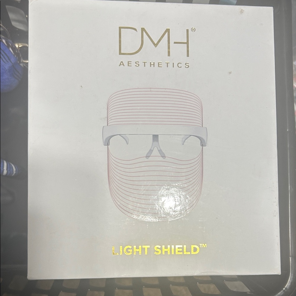 DMH Aesthetics Light Shield LED Face Mask - White with Gold Accents